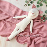 Cat doll PDF sewing pattern tutorial