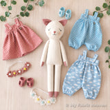 Cat doll and clothes PDF sewing pattern tutorial
