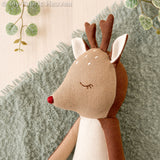Deer, reindeer, doe & fawn doll PDF sewing pattern tutorial