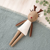 Deer, reindeer, doe & fawn doll PDF sewing pattern tutorial