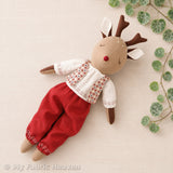 Deer doll and clothes PDF sewing pattern tutorial