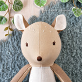Deer, reindeer, doe & fawn doll PDF sewing pattern tutorial