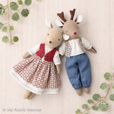 Doll clothes Spring set, PDF sewing pattern bundle