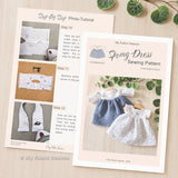 Doll's sleeved dress PDF sewing pattern tutorial