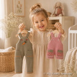 Doll overall dungarees PDF sewing pattern tutorial