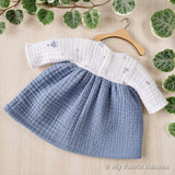 Doll's sleeved dress PDF sewing pattern tutorial