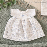 Doll's sleeved dress PDF sewing pattern tutorial