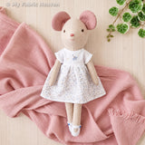 Doll's sleeved dress PDF sewing pattern tutorial