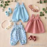 Doll clothes Summer bundle, PDF sewing patterns