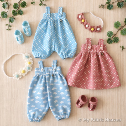 Doll clothes Summer bundle, PDF sewing patterns