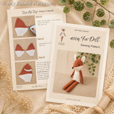 Fox or arctic fox doll PDF sewing pattern tutorial