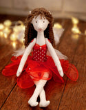 Magical Fairy doll with sparkly wings, sewing pattern and photo tutorial