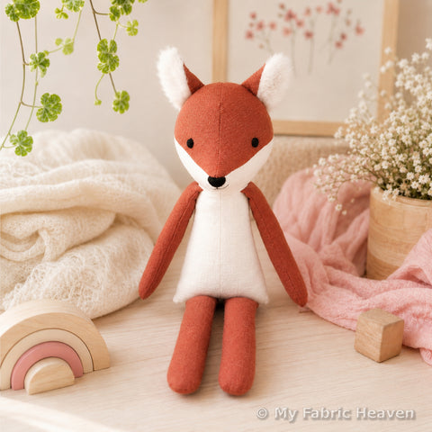 Fox or arctic fox doll PDF sewing pattern tutorial