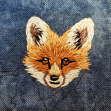 Fox hand embroidery kit and video tutorial