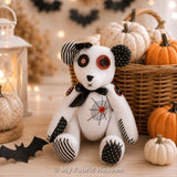 Gothic bear sewing pattern and tutorial
