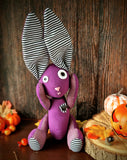 Gothic bunny sewing pattern and tutorial