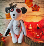 Gothic bear Halloween sewing pattern and photo tutorial