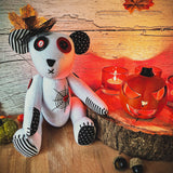 Gothic bear Halloween sewing pattern and photo tutorial