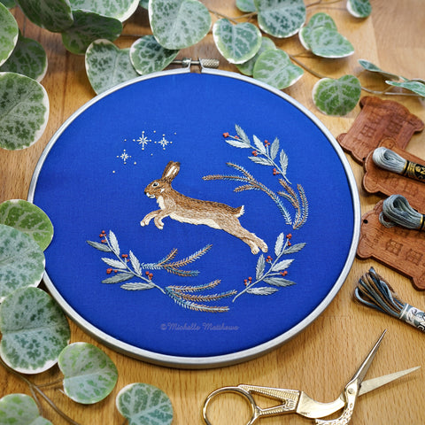Fall Hare Pdf Pattern Hare PDF Embroidery Pattern & Video Tutorial – My Fabric Heaven