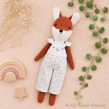 Fox doll and clothes PDF sewing pattern tutorial