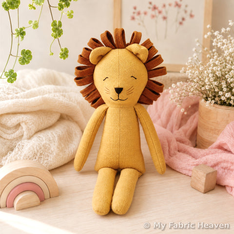 Lion or lioness doll PDF sewing pattern tutorial