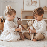 Deer, reindeer, doe & fawn doll PDF sewing pattern tutorial