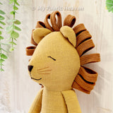 Lion or lioness doll PDF sewing pattern tutorial
