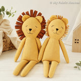 Lion or lioness doll PDF sewing pattern tutorial