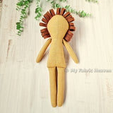 Lion or lioness doll PDF sewing pattern tutorial