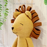 Lion or lioness doll PDF sewing pattern tutorial
