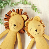 Lion or lioness doll PDF sewing pattern tutorial