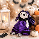 Gothic cloth doll sewing pattern tutorial