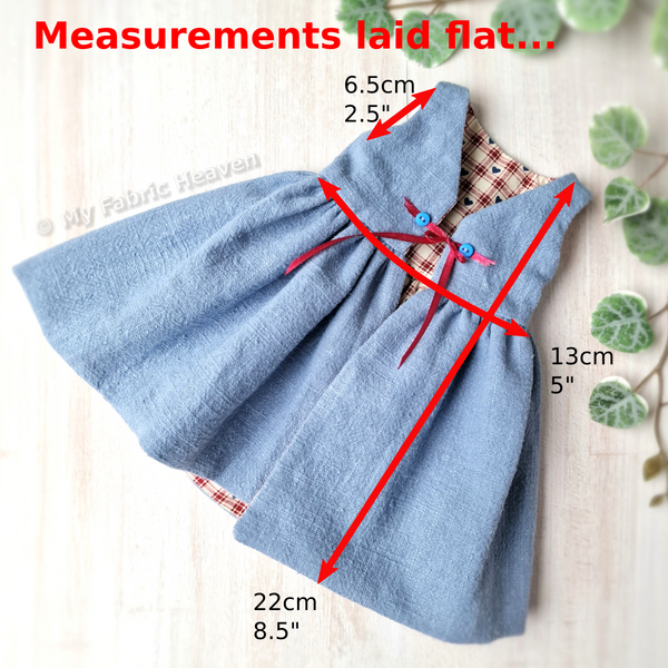 Doll's reversible dress PDF sewing pattern tutorial – My Fabric Heaven