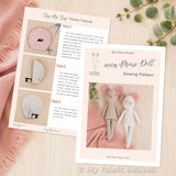 Mouse doll and clothes PDF sewing pattern tutorial