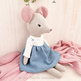 Doll's sleeved dress PDF sewing pattern tutorial