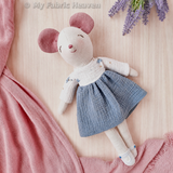 Doll's sleeved dress PDF sewing pattern tutorial