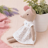 Doll's sleeved dress PDF sewing pattern tutorial