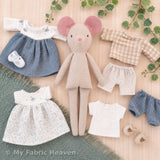 Mouse doll and clothes PDF sewing pattern tutorial