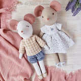 Mouse doll and clothes PDF sewing pattern & photo tutorial