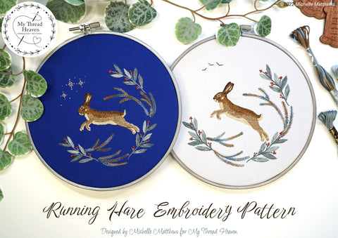 Fall Hare Pdf Pattern Hare PDF Embroidery Pattern & Video Tutorial – My Fabric Heaven
