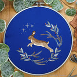 Bunny Rabbit, Hare PDF embroidery pattern and thread painting video tutorial