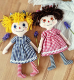 Cloth doll sewing pattern tutorial