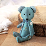 Miniature Tiny teddy bear sewing pattern & photo tutorial fully button jointed.