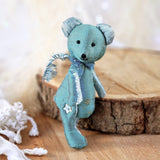 Miniature Tiny teddy bear sewing pattern & photo tutorial fully button jointed.