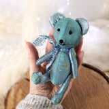Miniature Tiny teddy bear sewing pattern & photo tutorial fully button jointed.