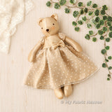 Wedding dress memory bears with clothes PDF sewing pattern tutorial