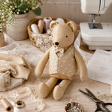 Wedding dress memory bears with clothes PDF sewing pattern tutorial