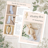Wedding dress memory bears with clothes PDF sewing pattern tutorial