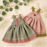 Doll pinafore dress PDF sewing pattern tutorial