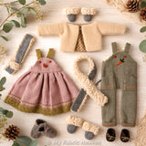 Doll clothes Winter outfits, PDF sewing pattern bundle